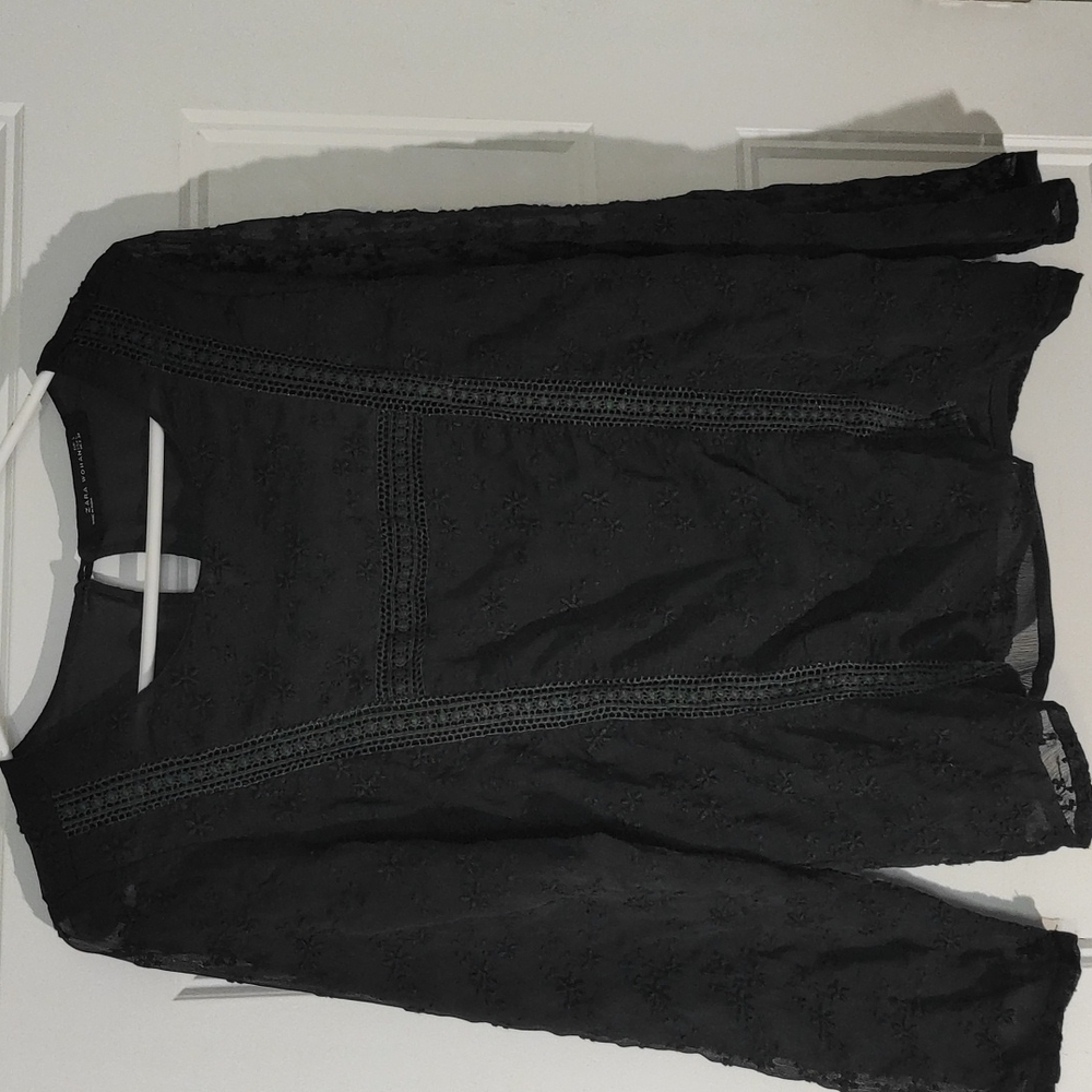 Zara large black blouse